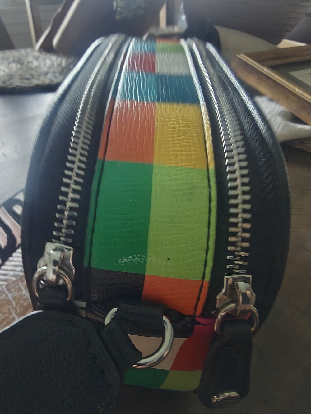 Karl Lagerfeld Multicolor Check Camera Bag with Strap - Picture 5 of 10